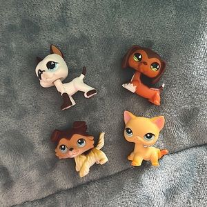Littlest Pet Shop Lot of 4 Pets- LPS Popular